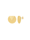 Gold plated brass earrings MUR105218 