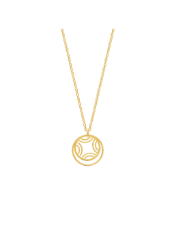 Gold plated brass pendant necklace MUR102855