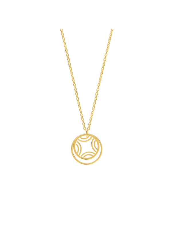 Gold plated brass pendant necklace MUR102855
