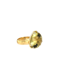 Geltono aukso žiedas su citrinu DGA01-01