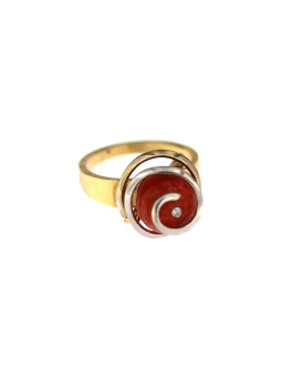 Yellow gold coral ring DGA05-01