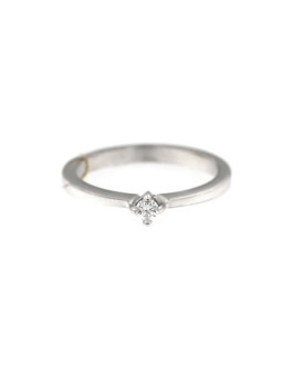 White gold engagement ring with diamond DBBR01-02