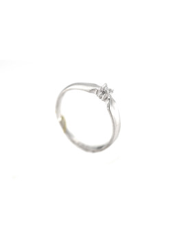 Balto aukso sužadėtuvių žiedas su briliantu DBBR01-15