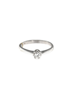 White gold engagement ring with diamond DBBR02-04