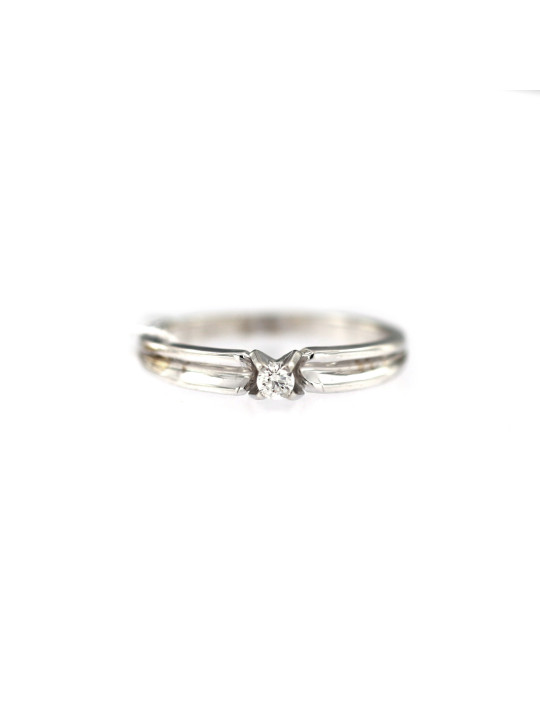 White gold engagement ring with diamond DBBR04-06