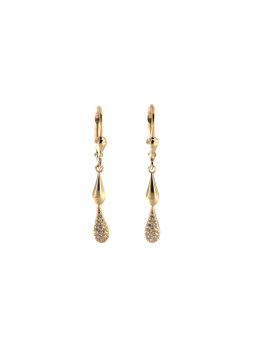 Yellow gold drop earrings BGA04-10-05