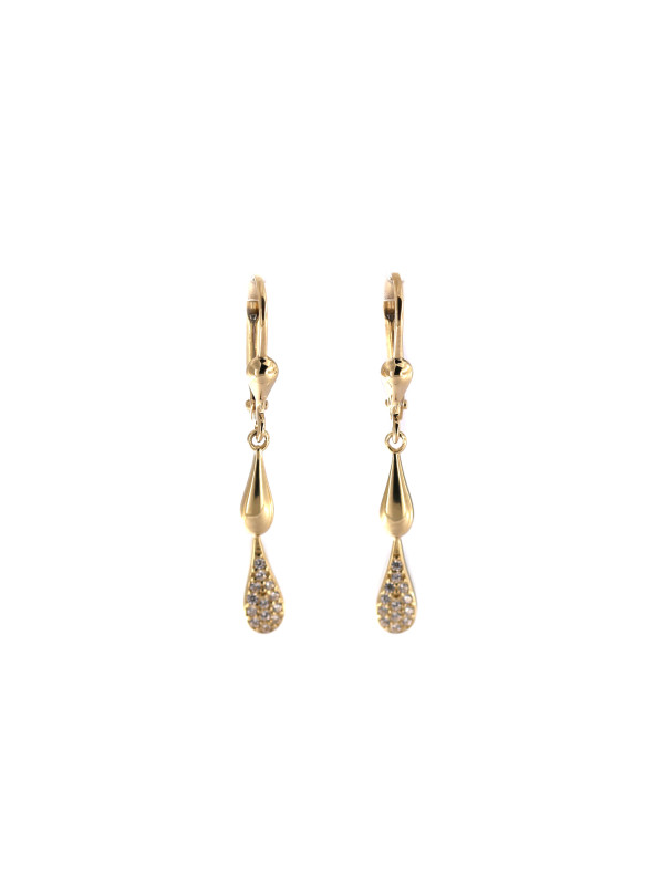 Yellow gold drop earrings BGA04-10-05