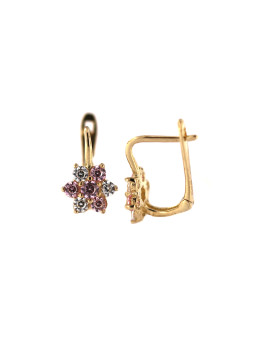 Yellow gold kids earrings BGA07-01-08