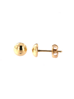 Yellow gold ball stud earrings BGV05-01-02