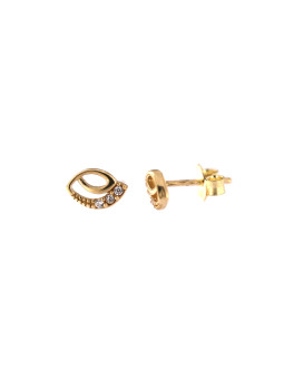 Yellow gold stud zirconia earrings BGV06-05-03