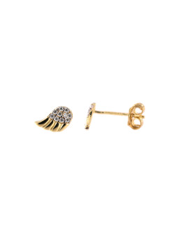 Yellow gold stud wings earrings BGV07-02-04