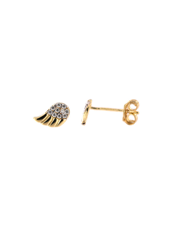 Yellow gold stud wings earrings BGV07-02-04