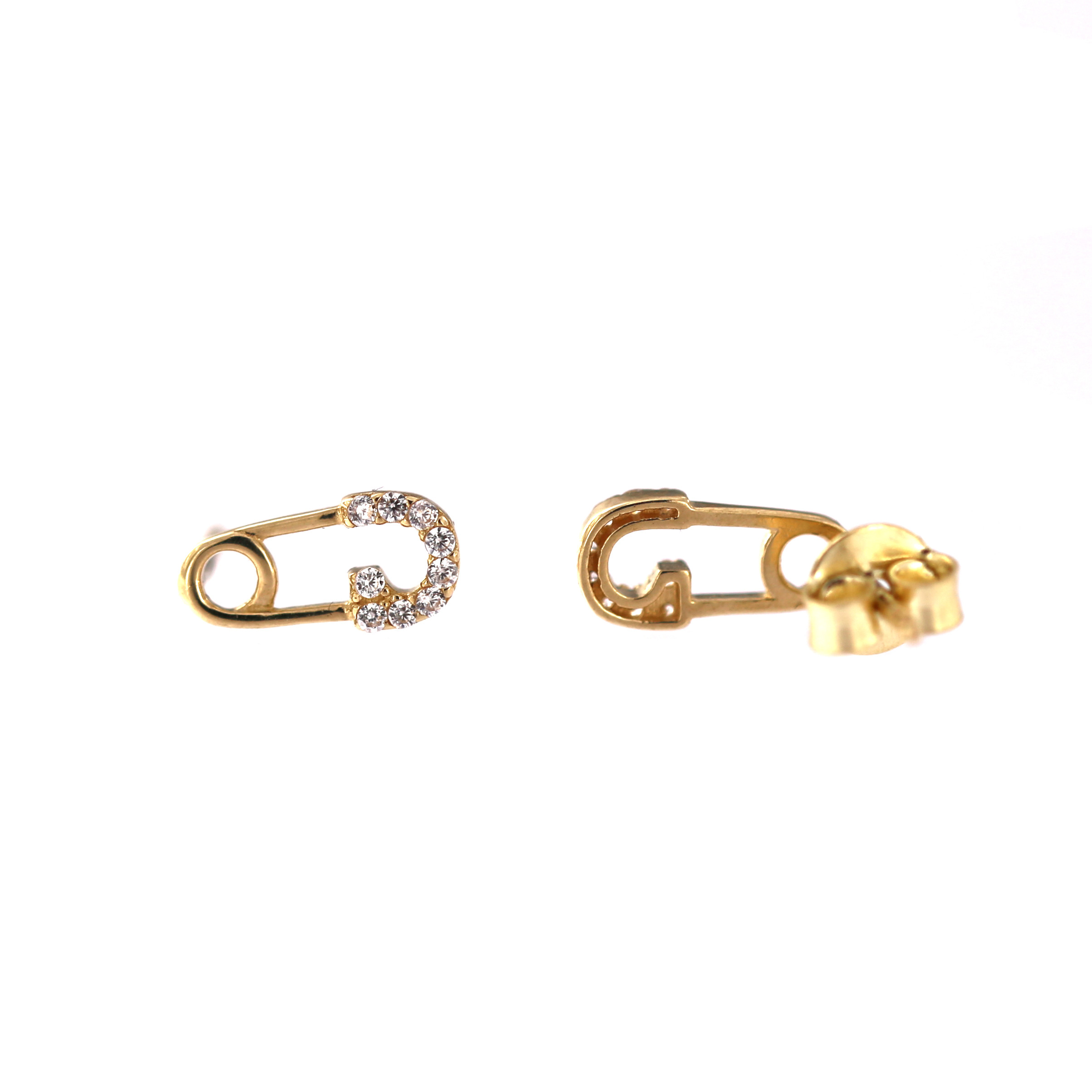 Safety pin store stud earrings