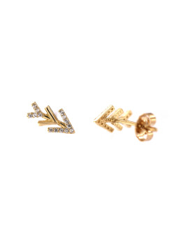Yellow gold stud earrings BGV07-24-01