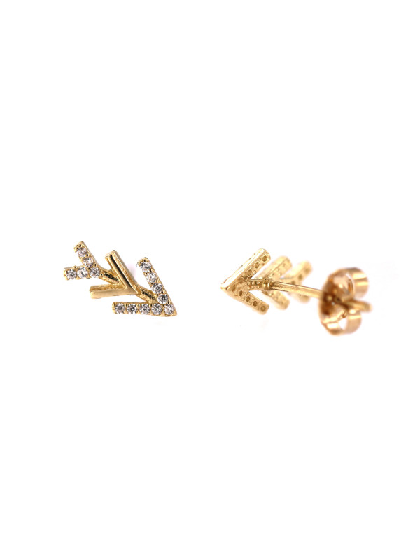 Yellow gold stud earrings BGV07-24-01