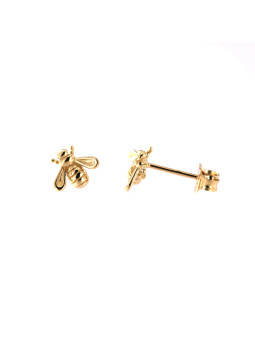 Yellow gold stud bees earrings BGV10-07-01