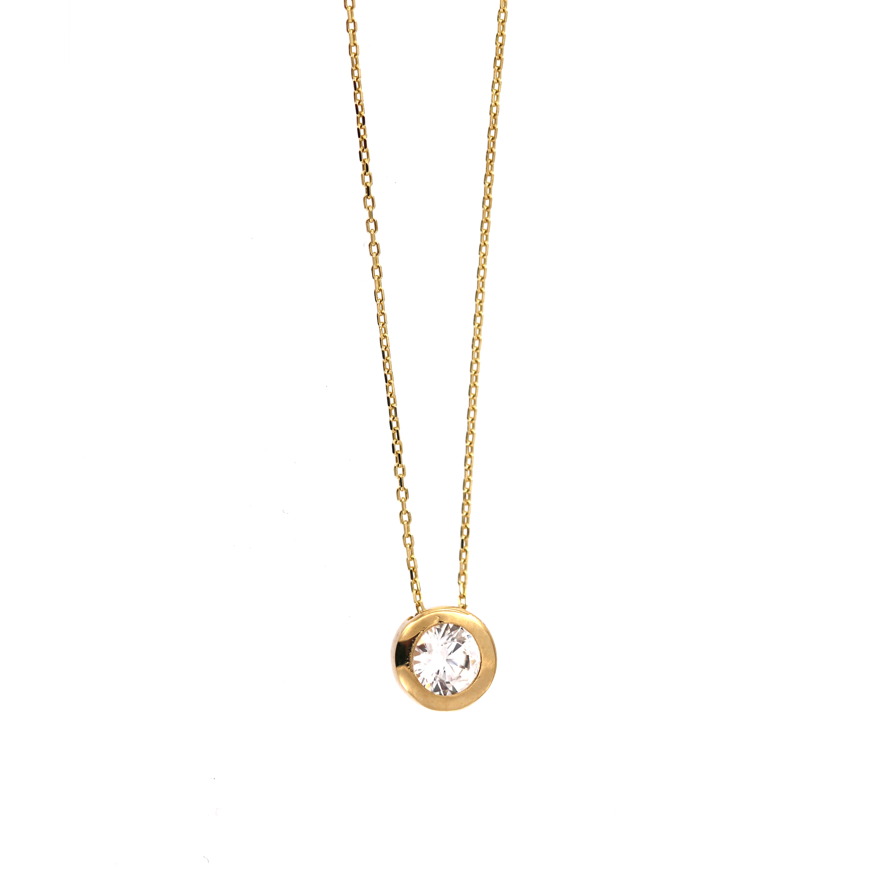 white yellow gold necklace