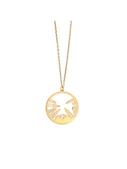 Yellow gold pendant necklace CPG18-01