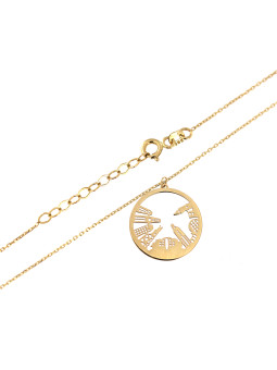 Yellow gold pendant necklace CPG18-01