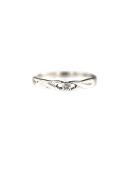 White gold engagement ring with diamond DBBR06-05