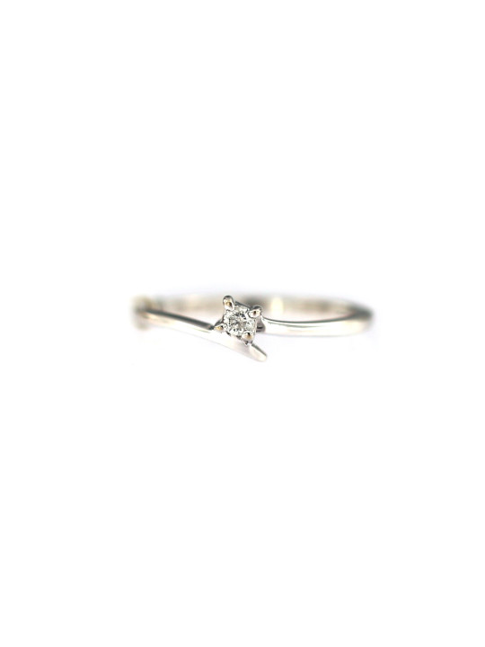 White gold engagement ring with diamond DBBR08-08