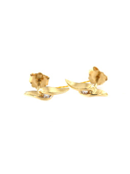 Yellow gold earrings with diamonds BGBR01-07-01