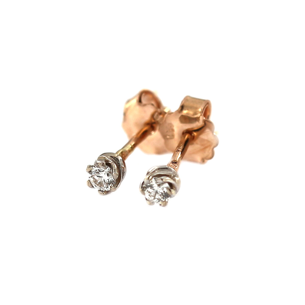 Rose gold diamond earrings BRBR01-02-02