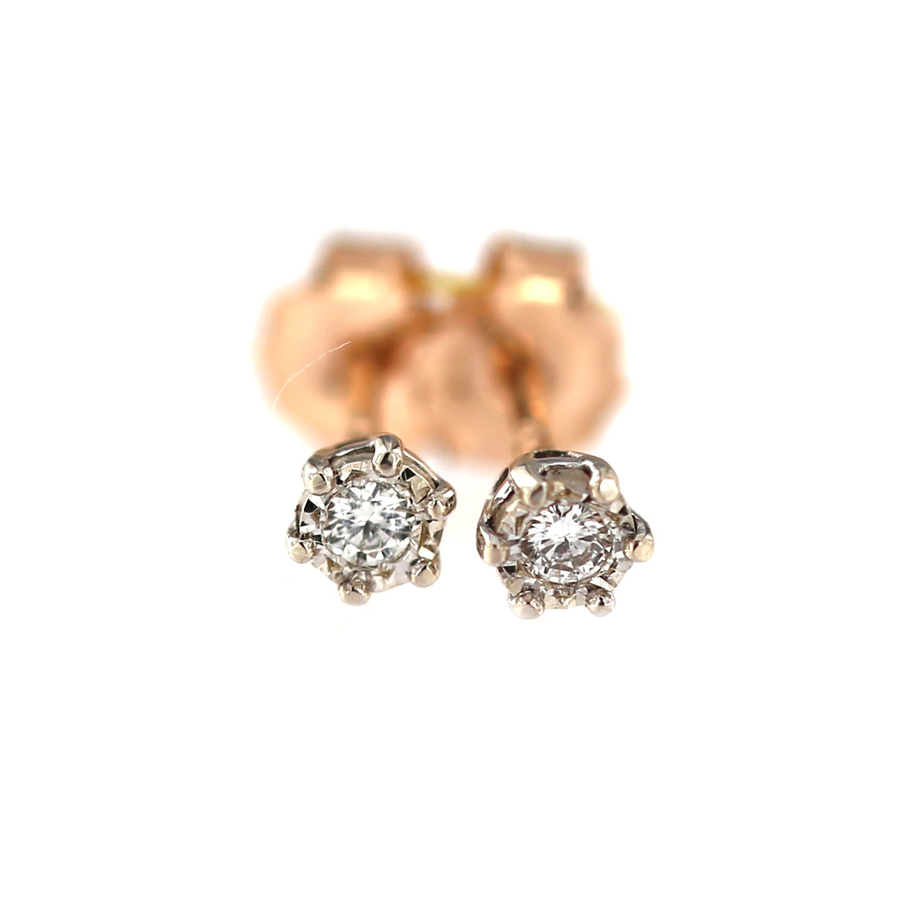 Rose gold diamond earrings BRBR01-03-02