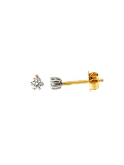 Yellow gold earrings with diamonds BGBR01-04-03