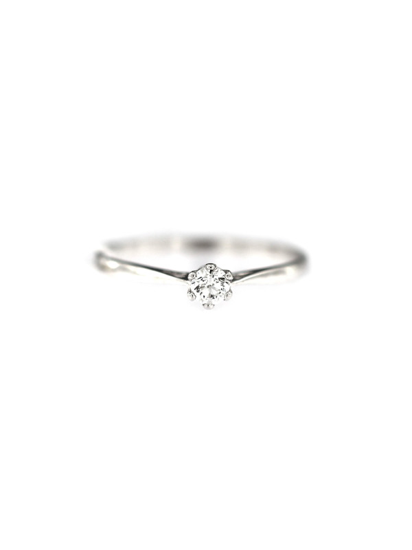 White gold engagement ring with diamond DBBR02-13
