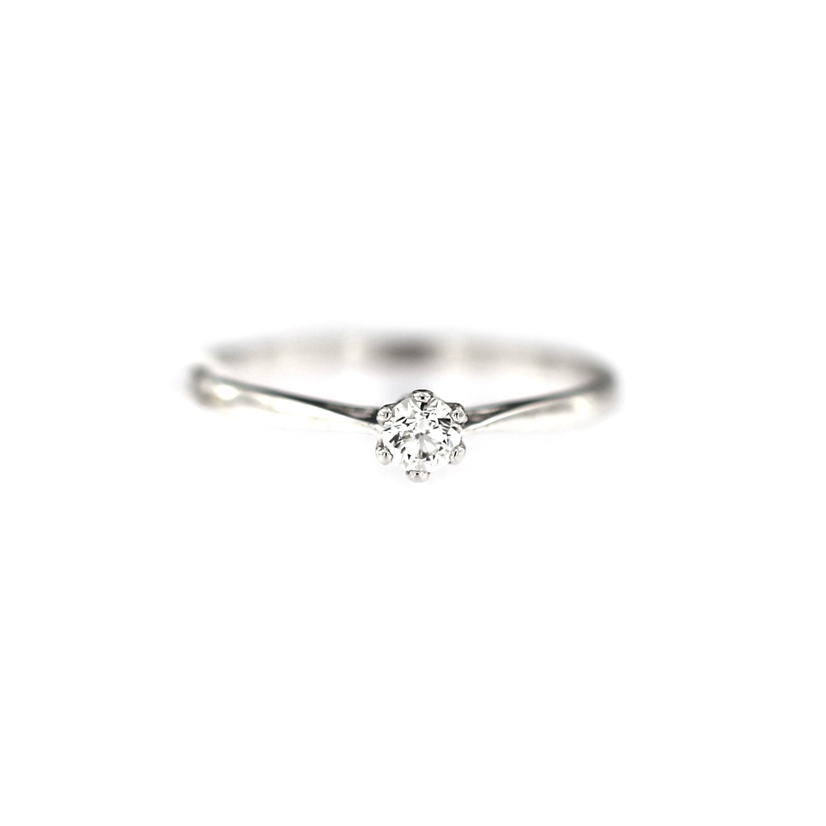 White gold engagement ring with diamond DBBR02-13