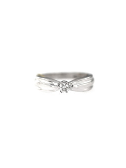White gold engagement ring with diamond DBBR02-17