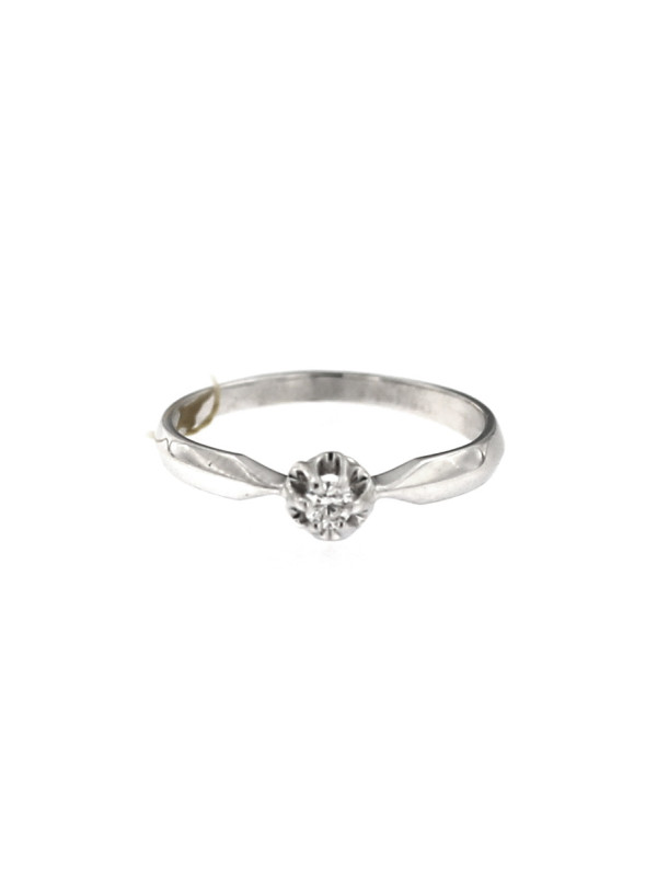 White gold engagement ring with diamond DBBR04-02