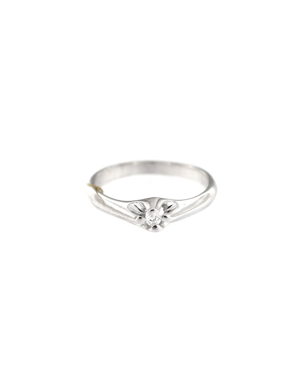 White gold engagement ring with diamond DBBR04-04