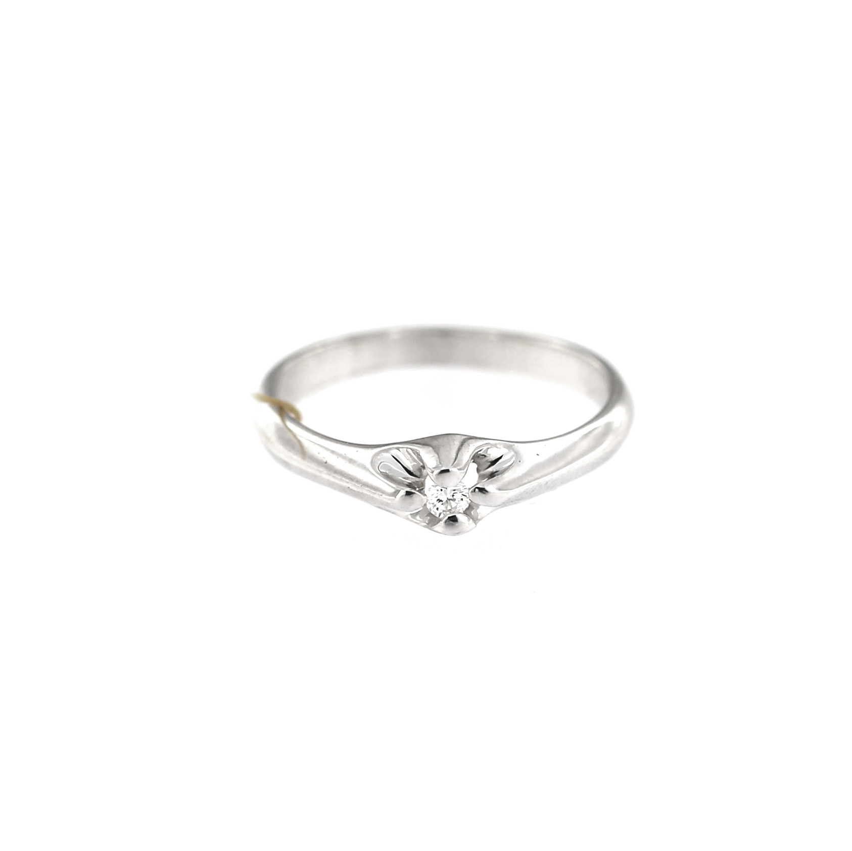White gold engagement ring with diamond DBBR04-04