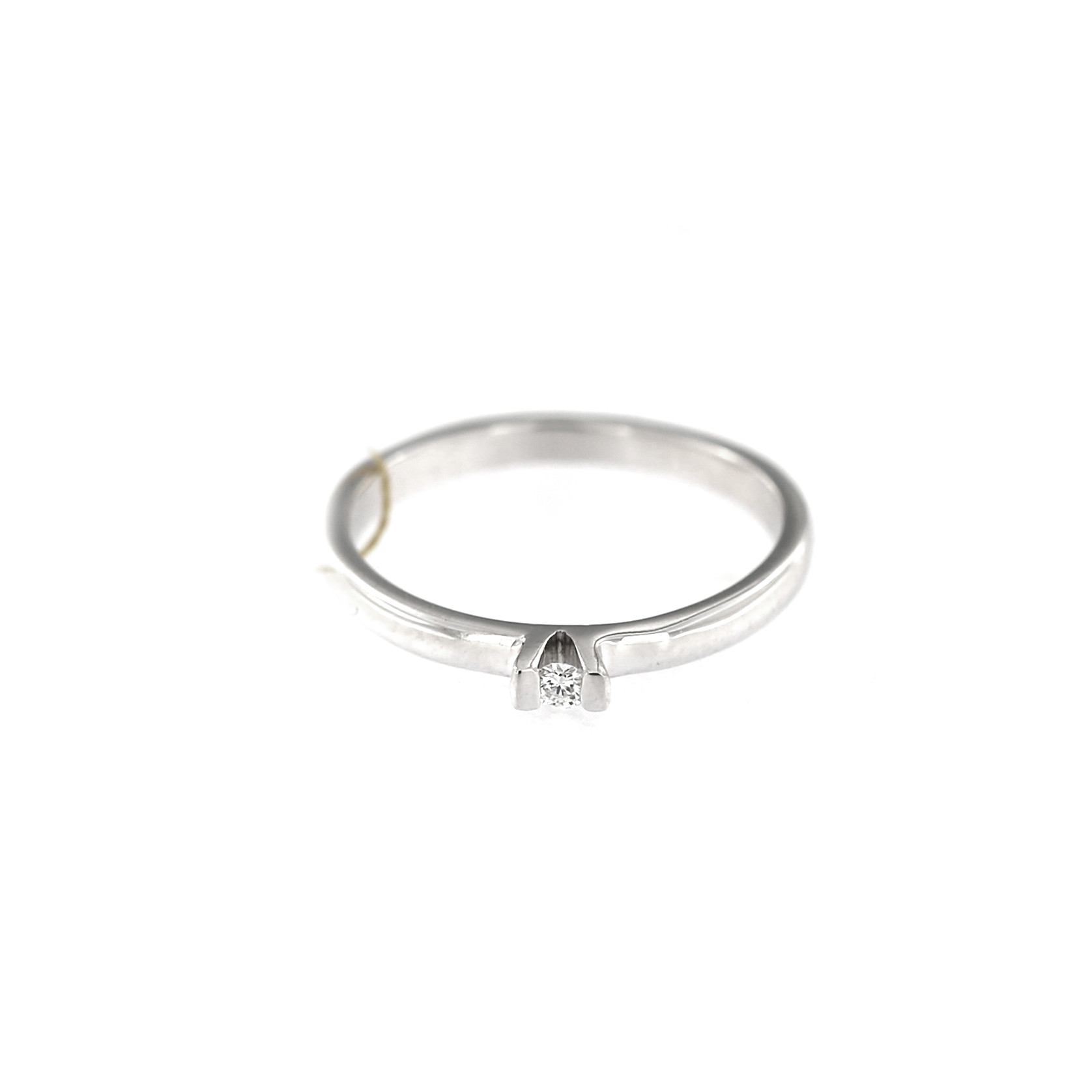 White gold engagement ring with diamond DBBR05-02