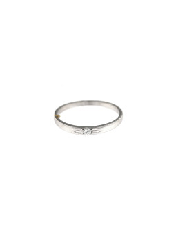 Balto aukso sužadėtuvių žiedas su briliantu DBBR06-09