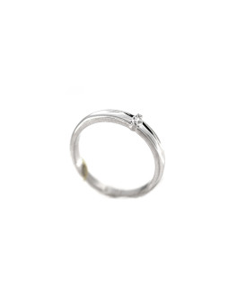 Balto aukso sužadėtuvių žiedas su briliantu DBBR06-15