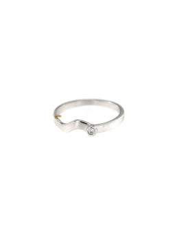 Balto aukso sužadėtuvių žiedas su briliantu DBBR09-06