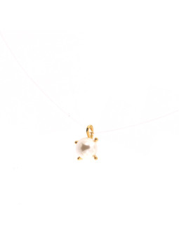 Gold plated brass pearl necklace pendant OEM132357
