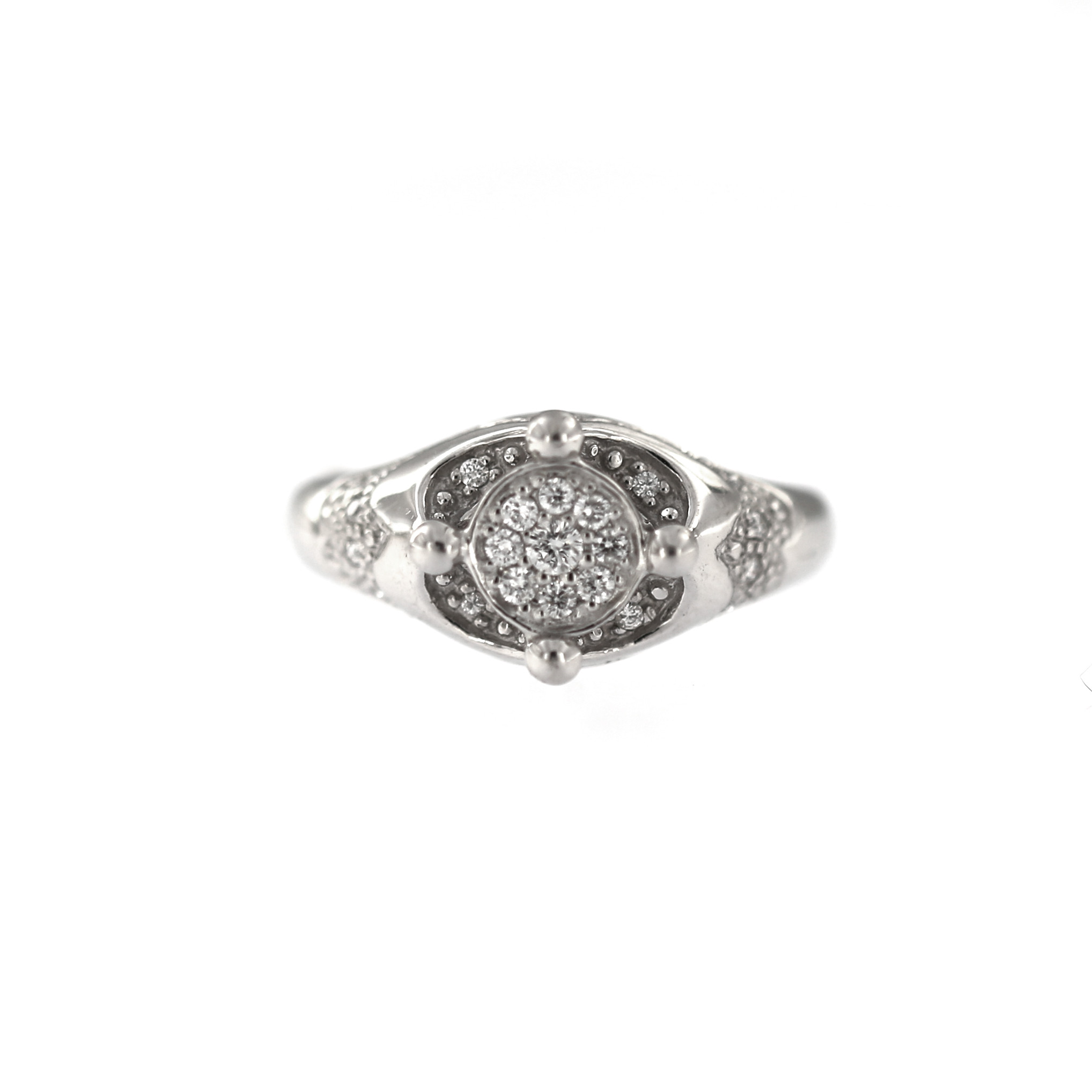 White gold ring with diamonds DBBR13-19
