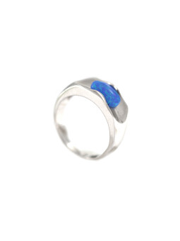 White gold ring with synthetic opal DBBR14-OPL-01