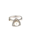 White gold ring with pearl and diamonds DBBR14-PRL-10 