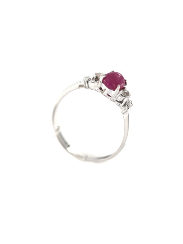 White gold ring with ruby and diamonds DBBR14-RU-07