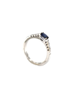 White gold ring with sapphire and diamonds DBBR14-SAF-03