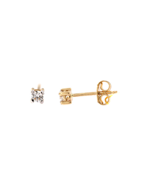 Yellow gold earrings with diamonds BGBR01-01-06