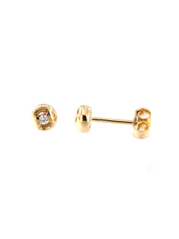 Yellow gold earrings with diamonds BGBR01-02-04