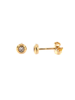 Yellow gold earrings with diamonds BGBR01-02-05