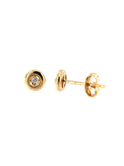 Yellow gold earrings with diamonds BGBR01-02-06