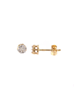 Yellow gold earrings with diamonds BGBR01-04-04